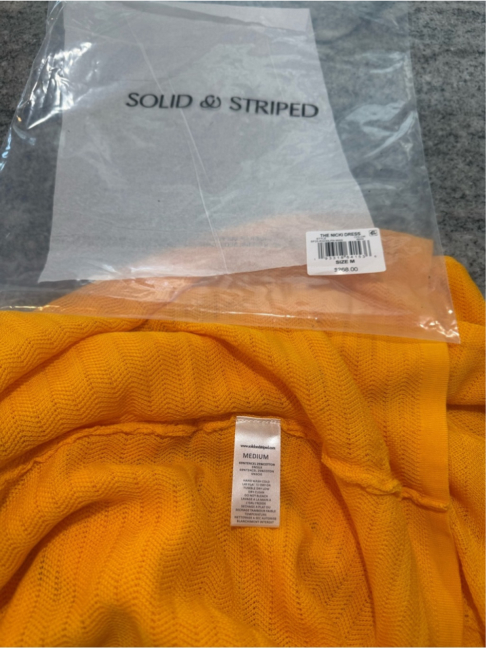 SOLID & STRIPED The Nicki Dress Swim Coverup, Mango - Picture 6 of 7